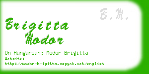 brigitta modor business card